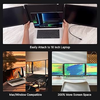 Monduo 16” Pro Duo – 2K IPS Portable Dual Screen Extender